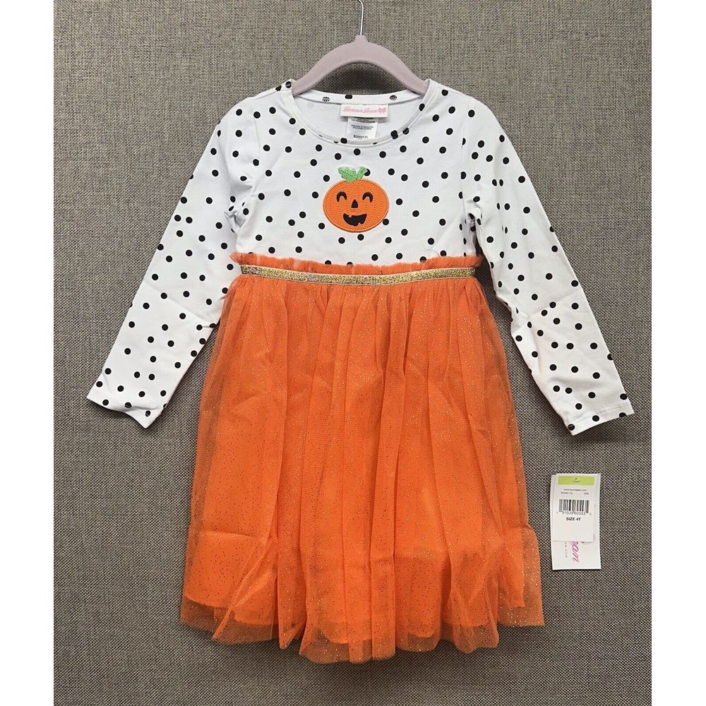 NEW BNWT Bonnie‎ Jean/Bonnie Baby Halloween Outfit Playful Pumpkin Size 4T